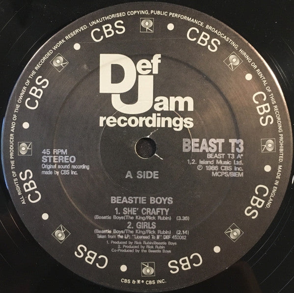 Beastie Boys : Girls / She's Crafty (12")