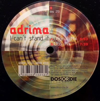 Adrima : I Can't Stand It (12")