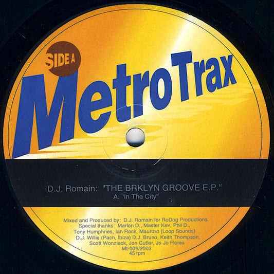D.J. Romain* : The Brklyn Groove E.P. (12", EP)