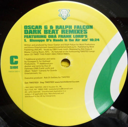 Oscar G & Ralph Falcon : Dark Beat (Remixes) (2x12")