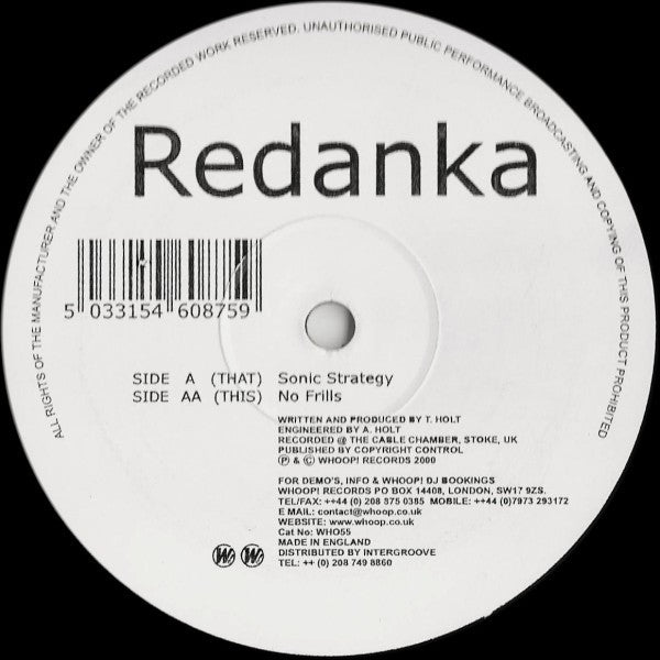 Redanka : Sonic Strategy / No Frills (12")