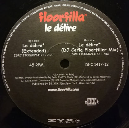 Floorfilla : Le Délire (12")