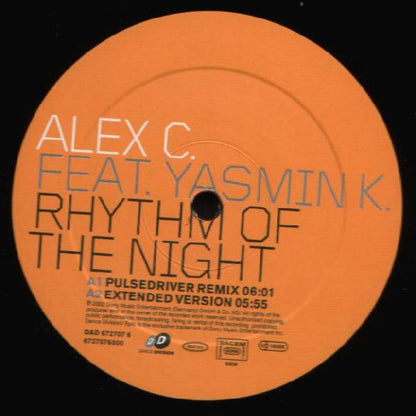 Alex C. Feat. Yasmin K. : Rhythm Of The Night (12")