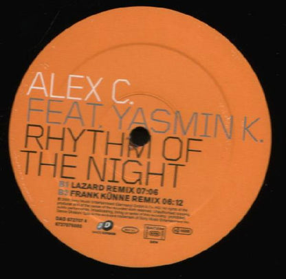 Alex C. Feat. Yasmin K. : Rhythm Of The Night (12")