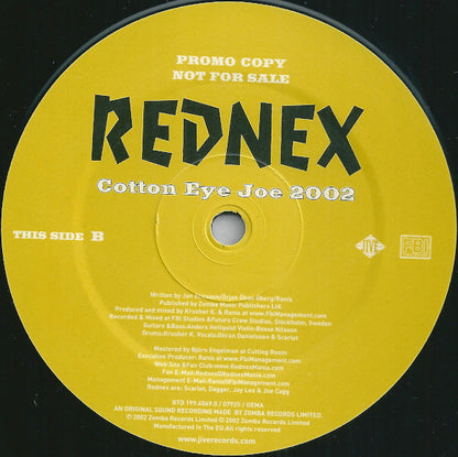 Rednex : Cotton Eye Joe 2002 (12", Maxi, Promo)