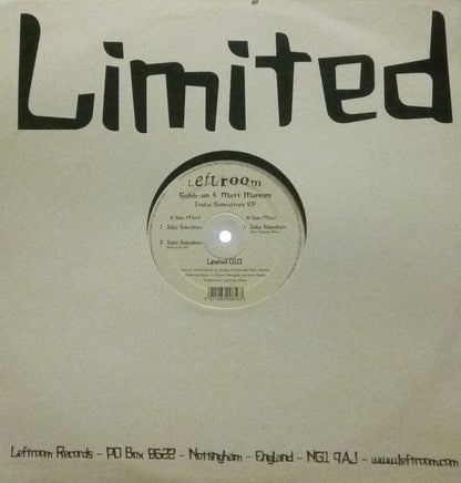 Subb-an & Matt Mancini : Italia Subculture EP (12", EP, Dua)