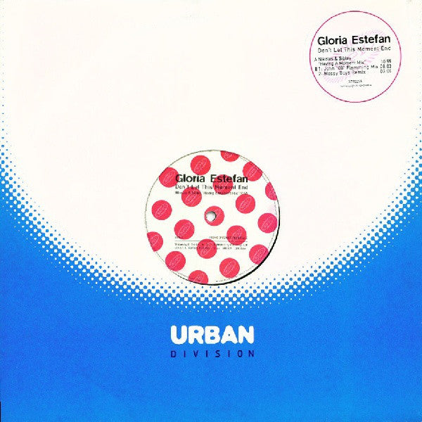 Gloria Estefan : Don't Let This Moment End (12", Single, Promo)