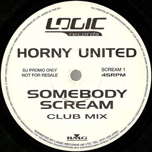 Horny United : Somebody Scream (12", Promo)