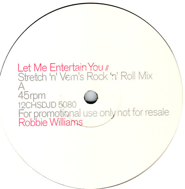 Robbie Williams : Let Me Entertain You (2x12", Promo)