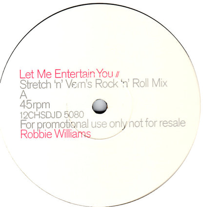 Robbie Williams : Let Me Entertain You (2x12", Promo)