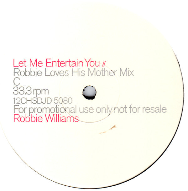 Robbie Williams : Let Me Entertain You (2x12", Promo)