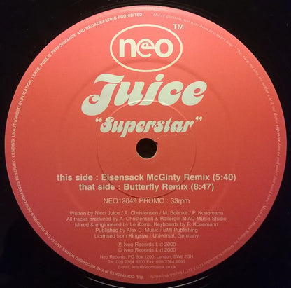 Juice (2) : Superstar (12", Promo)