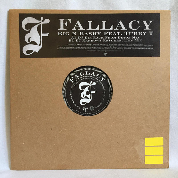 Fallacy Feat. Tubby T : Big N Bashy (12", Promo)