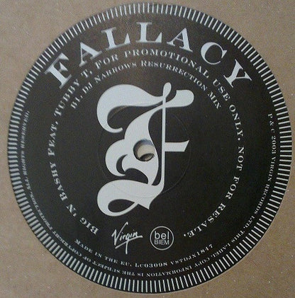 Fallacy Feat. Tubby T : Big N Bashy (12", Promo)