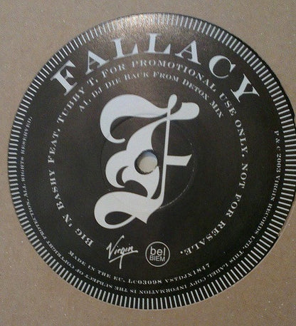 Fallacy Feat. Tubby T : Big N Bashy (12", Promo)