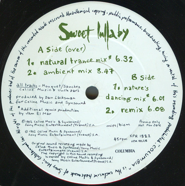 Deep Forest : Sweet Lullaby (12", Promo)