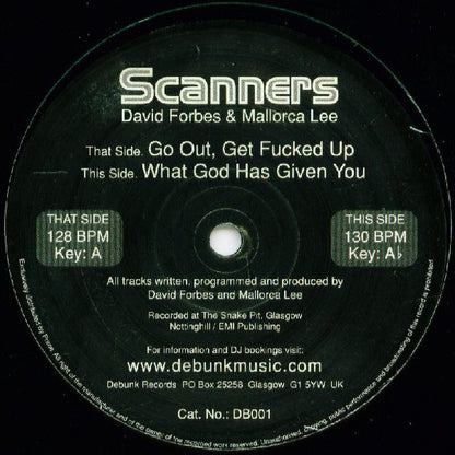 Scanners : Go Out, Get Fucked Up (12")
