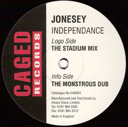 Jonesey : Independance (12", Promo)