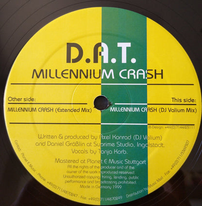 D.A.T. : Millennium Crash (12")