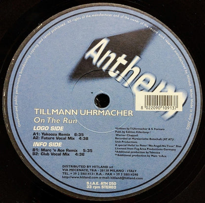 Tillmann Uhrmacher : On The Run  (12")