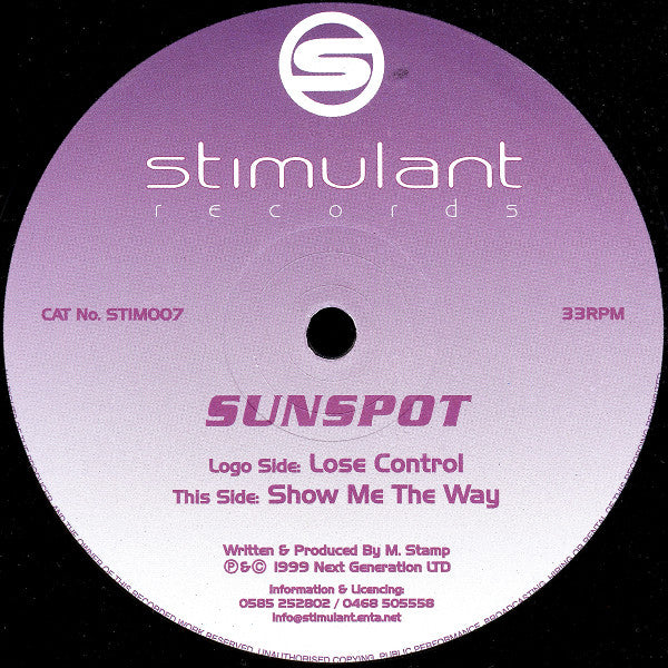 Sunspot : Lose Control (12")