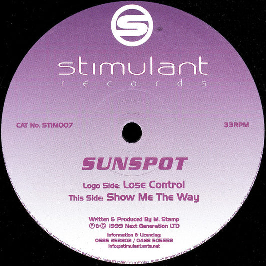 Sunspot : Lose Control (12")