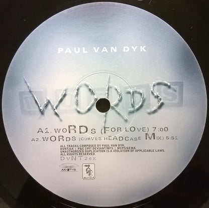 Paul van Dyk Featuring Toni Halliday : Words (12", Single)