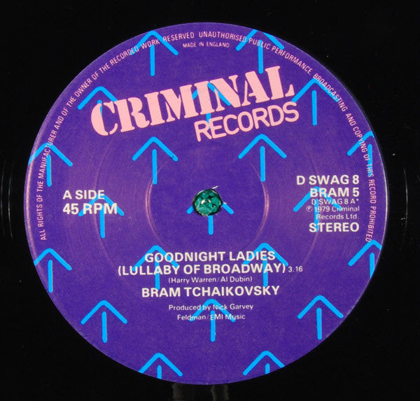 Bram Tchaikovsky : Lullaby Of Broadway (12", Maxi)