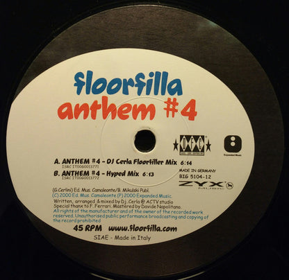 Floorfilla : Anthem #4 (12", Com)