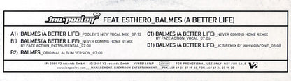 Ian Pooley Feat. Esthero : Balmes (A Better Life) (2x12", Promo)
