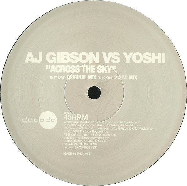 AJ Gibson vs. Yoshi (4) : Across The Sky (12")