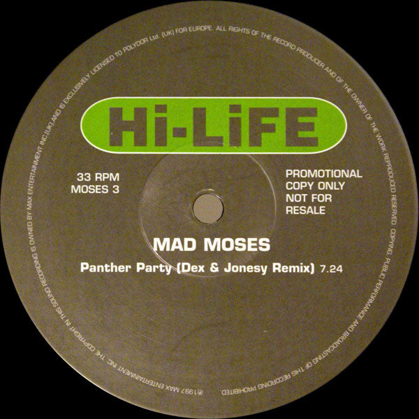 Mad Moses : Panther Party (12", Promo)