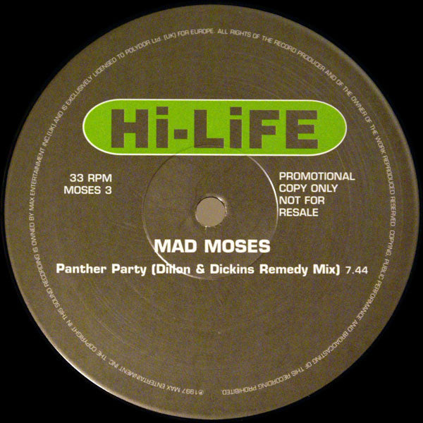Mad Moses : Panther Party (12", Promo)