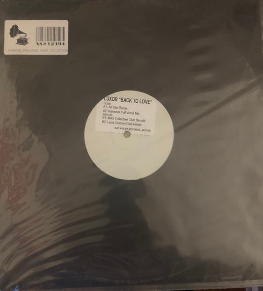 Luxor (2) : Back To Love (Remixes) (12", Promo)