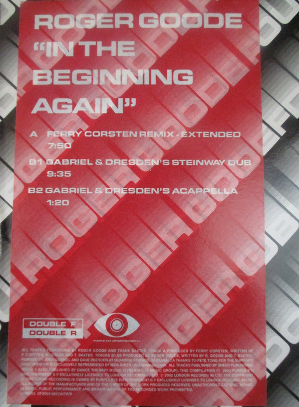 Roger Goode : In The Beginning Again (12")