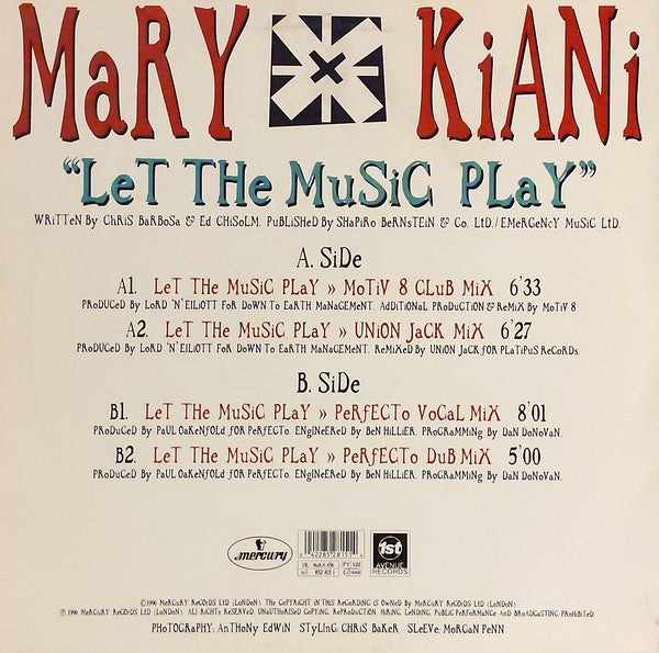 Märy Kiani* : Let The Music Play (12")