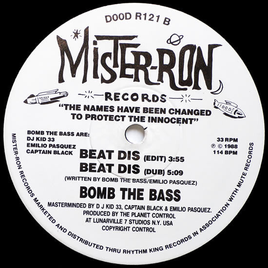 Bomb The Bass : Beat Dis (Remix) (12")