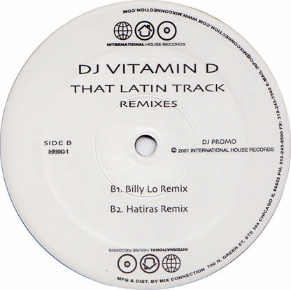 DJ Vitamin D : That Latin Track  (Remixes) (2x12", Promo)