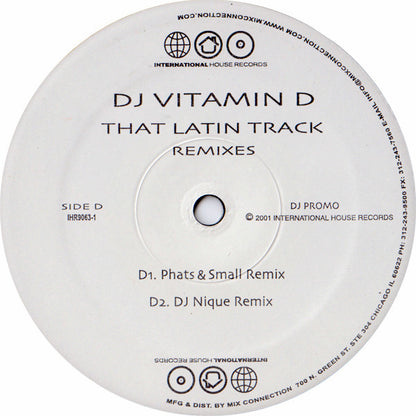 DJ Vitamin D : That Latin Track  (Remixes) (2x12", Promo)
