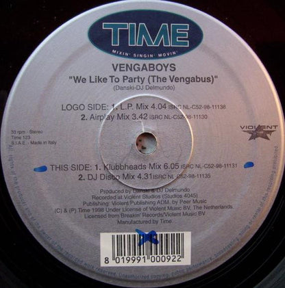 Vengaboys : We Like To Party! (The Vengabus) (12", RE)