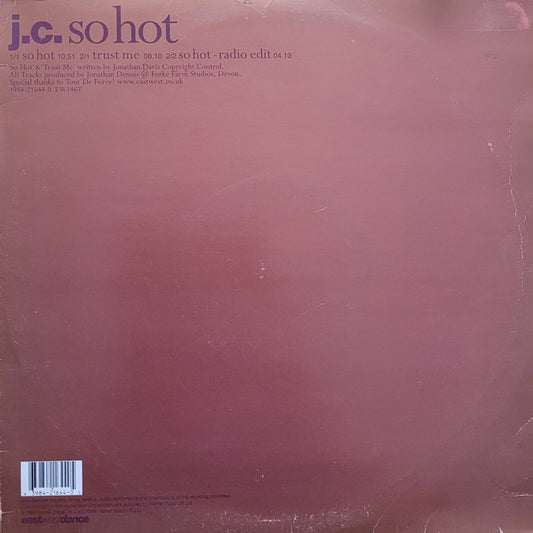 J.C. : So Hot (12")