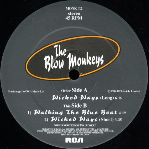 The Blow Monkeys : Wicked Ways (12", Single)