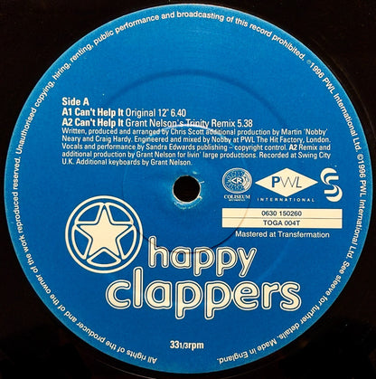 Happy Clappers : Can't Help It (12")