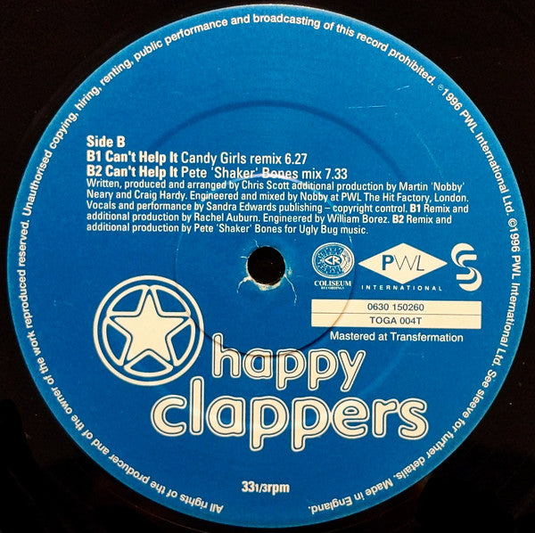 Happy Clappers : Can't Help It (12")