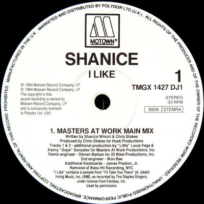 Shanice : I Like (12", Promo)