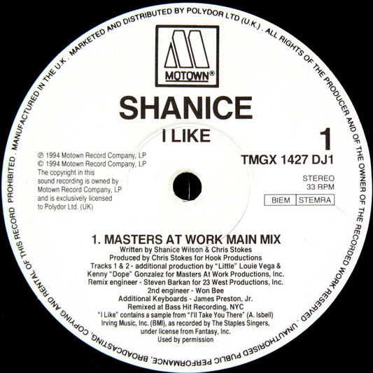 Shanice : I Like (12", Promo)