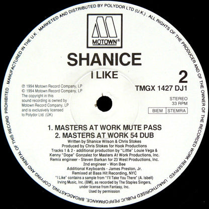 Shanice : I Like (12", Promo)
