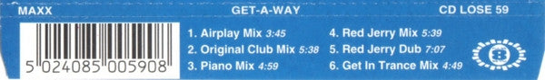 Maxx : Get-A-Way (CD, Single)