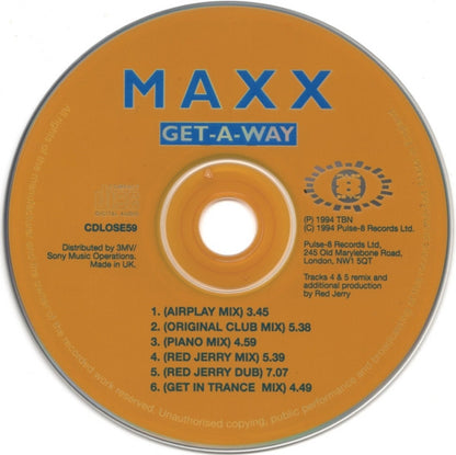 Maxx : Get-A-Way (CD, Single)