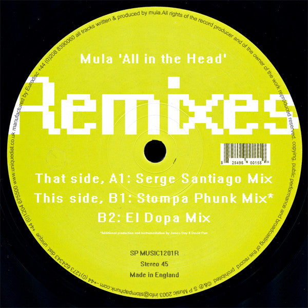 Mula : All In The Head (Remixes) (12")